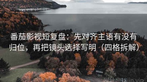 番茄影视短复盘：先对齐主语有没有归位，再把镜头选择写明（四格拆解）