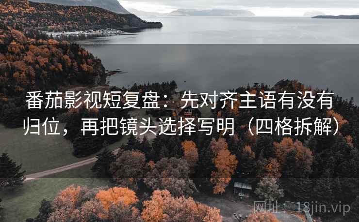 番茄影视短复盘：先对齐主语有没有归位，再把镜头选择写明（四格拆解）